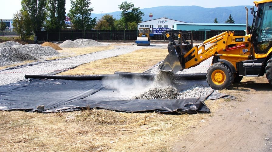 Geotextilie pod základovou desku